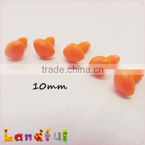 10mm Orange Triangle Nose Safety Plastic Nose Stuffed Cat Nose Craft Toy