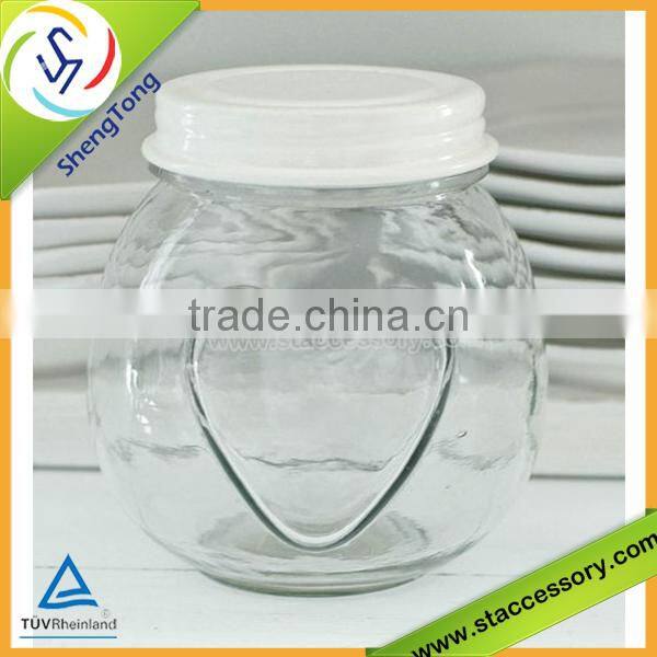 High quality glass jar with lid wholesale hot selling