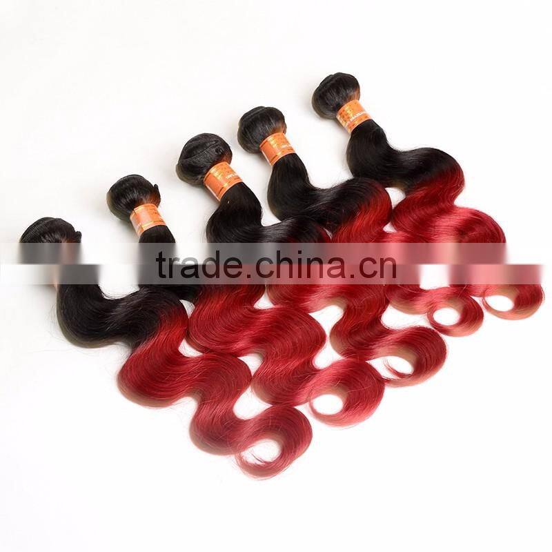 colored two tone hair weave,ombre hair extensio,peruvian hair weaving