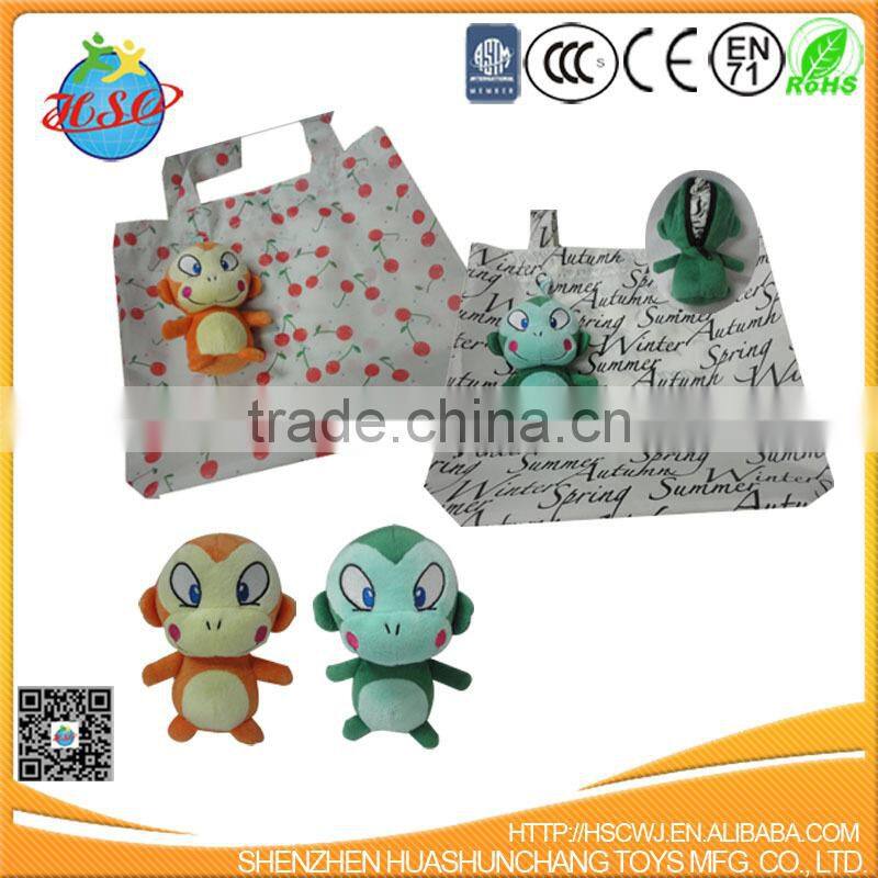 fashion plush penguin foldable shopping bag