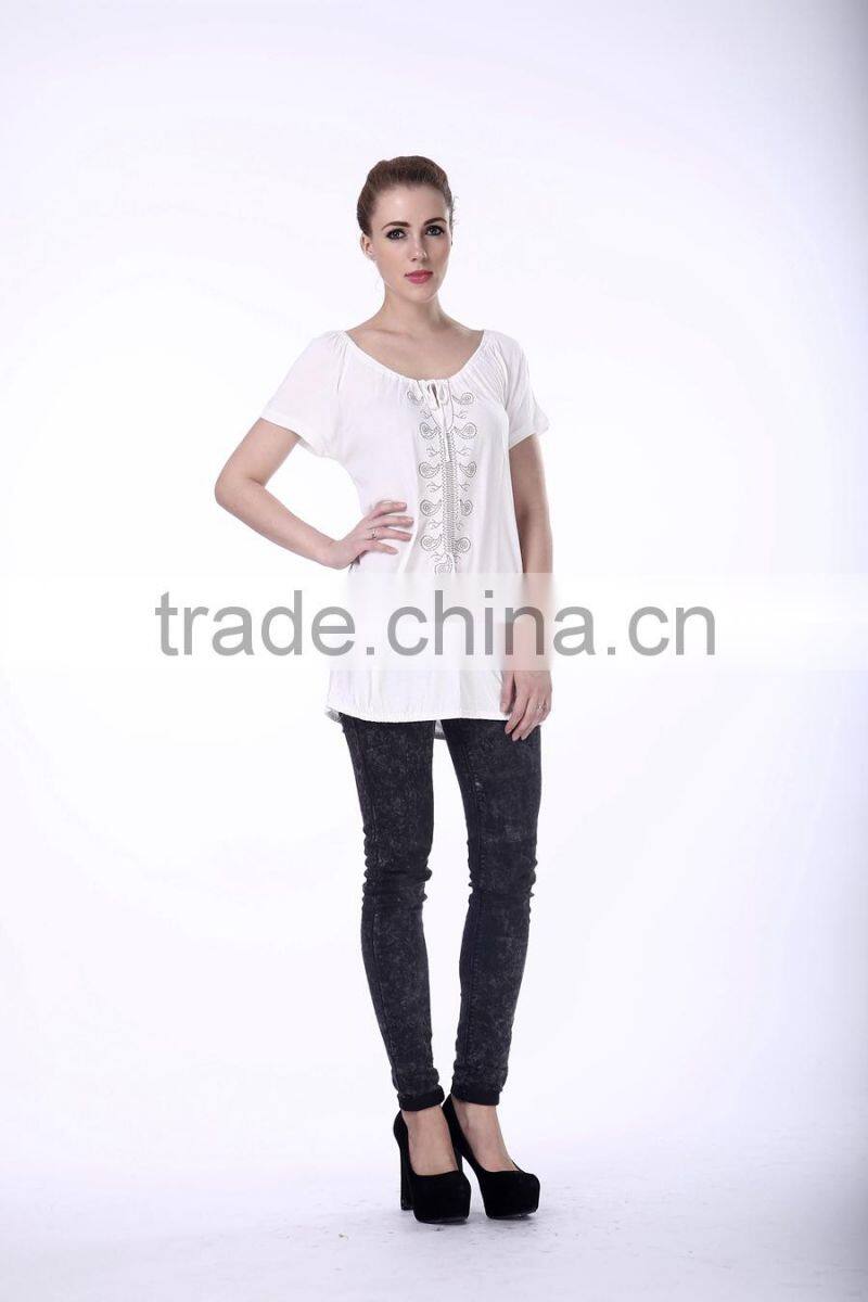 Popular design superior stylish cotton t shirts for women