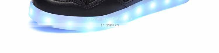 Latest design Hot sale high shoes for men PU+mesh light shoes Street dance luminous high top LED shoes sneakers for boys