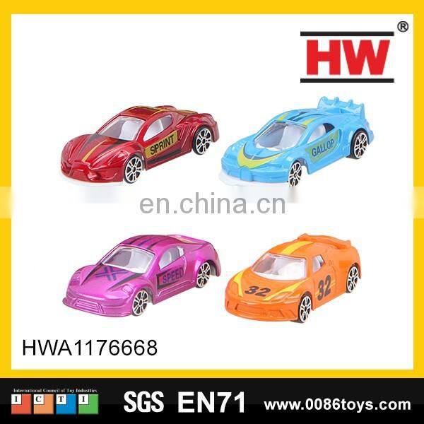 Hot selling plastic pullback racing car the track toy with two cars
