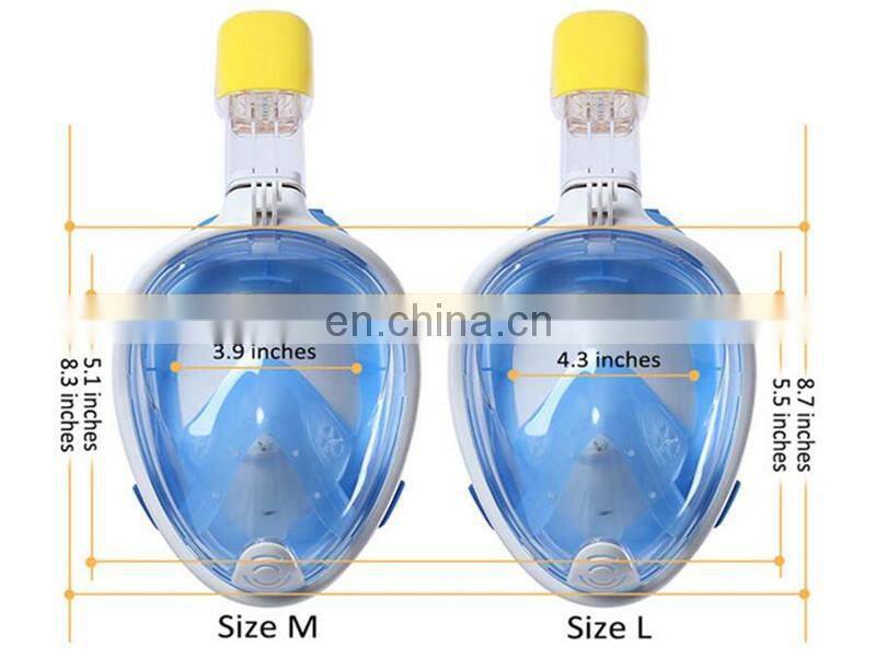 Underwater Diving Mask full face Snorkel mask Set Swimming Training Scuba mergulho full face snorkeling mask Anti Fog For Gopro