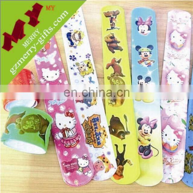 Advertising gifts cheap custom pvc slap bracelet