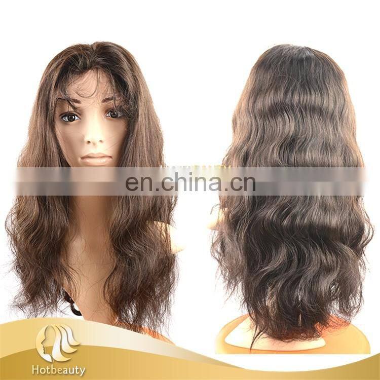 full and 130% high density pre sew lace wig hand made virgin human hair wig
