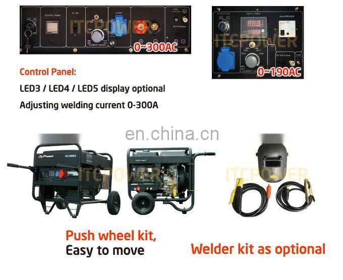 single phase portable air cooled welding diesel generator with sales promotion