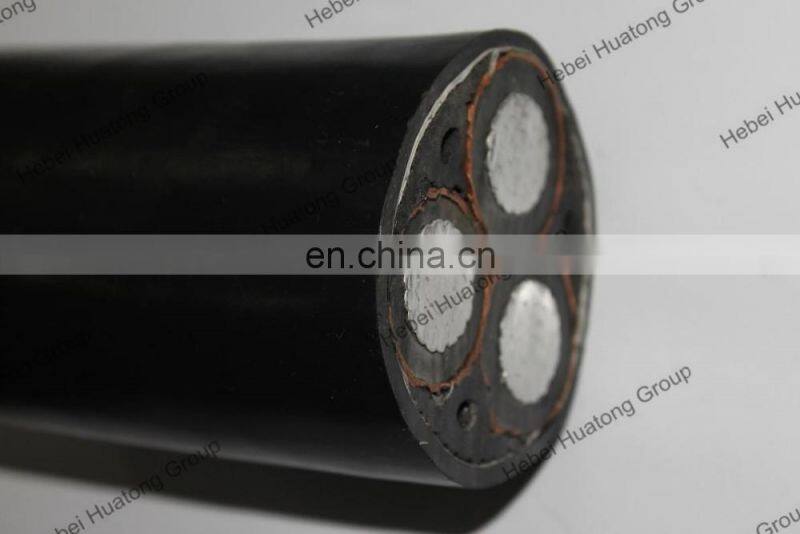 Hot Sale Mongolia 10KV 3 core 240mm2 xlpe insulated steel tape armoured PE sheathed power cable YJLV23