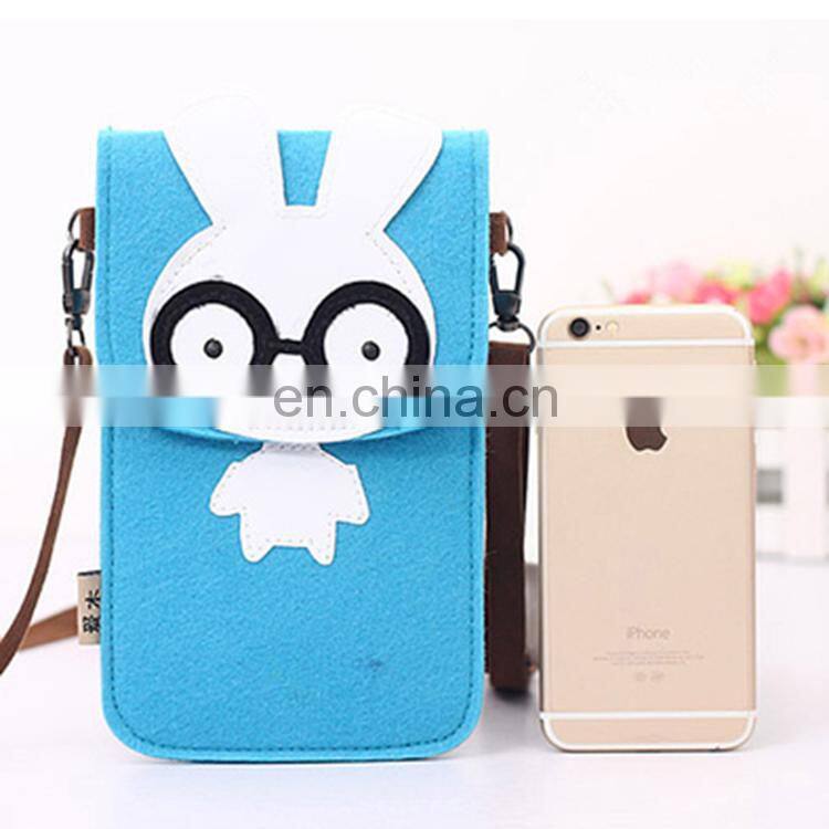 Portable Mobile Phone Pouch Felt Mobile Phone Case made in China felt phone pouch