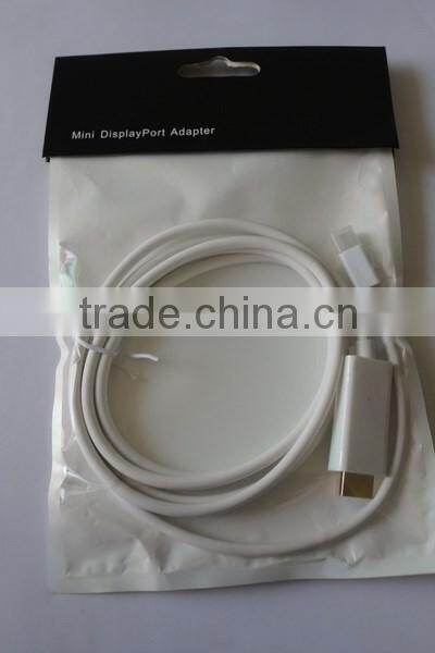 white colour DisplayPort Mini DP To HD Cable