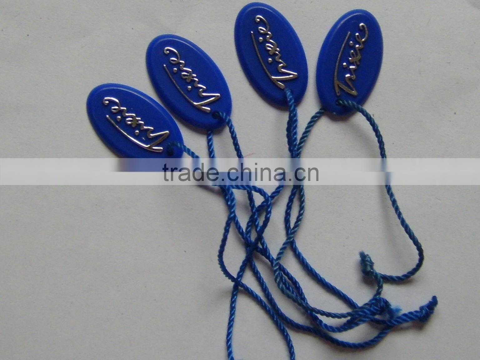 Alibaba China supplier custom made hang tag plastic string seal