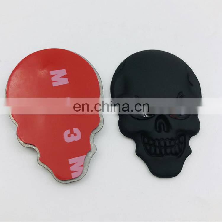 Skull Emblem Decals 2.2" Dome Punisher Wheel Center Cap Sticker with tire valve caps