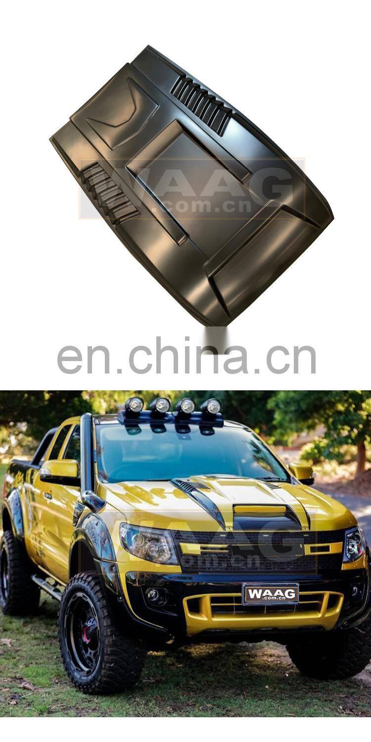 Pick Up Truck Accessories Bonnet Hood Scoop Engine Cover For Ford Ranger 2016+