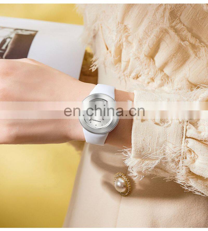SANDA 3119 New Fashion Quartz Watch Women's Watches White Rose Gold Waterproof Women Casual Wristwatch