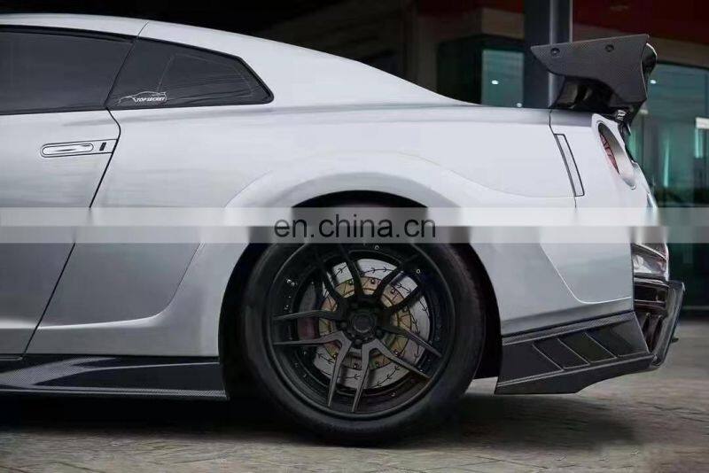 Runde Resin Half or Full Carbon Fiber For 2009-2021 Nissan GTR R35 Top Secret Style Body Kit Front Rear Bumper Lip Fender Hood