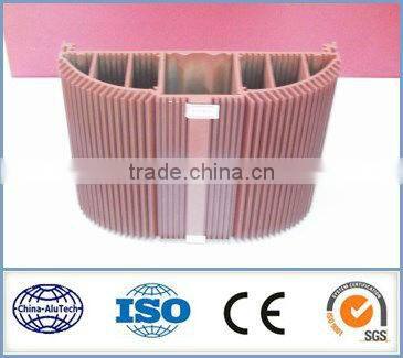 red powder coated aluminium heat sink profile