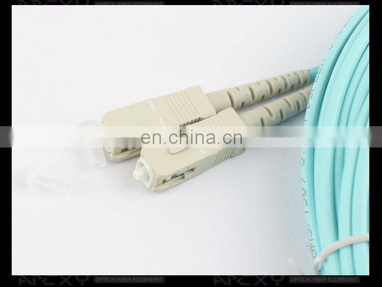 Free Sample Aqua Color LC/LC Multimode Duplex OM3 LSZH Jacket fiber PatchCord for Data Center