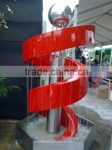stainless steel rain curtain fountain sculpture/outdoor statue