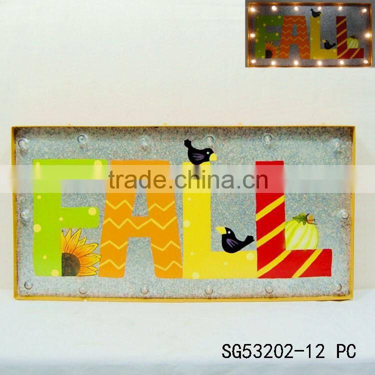 wholesale wrought iron wall decor with led lights