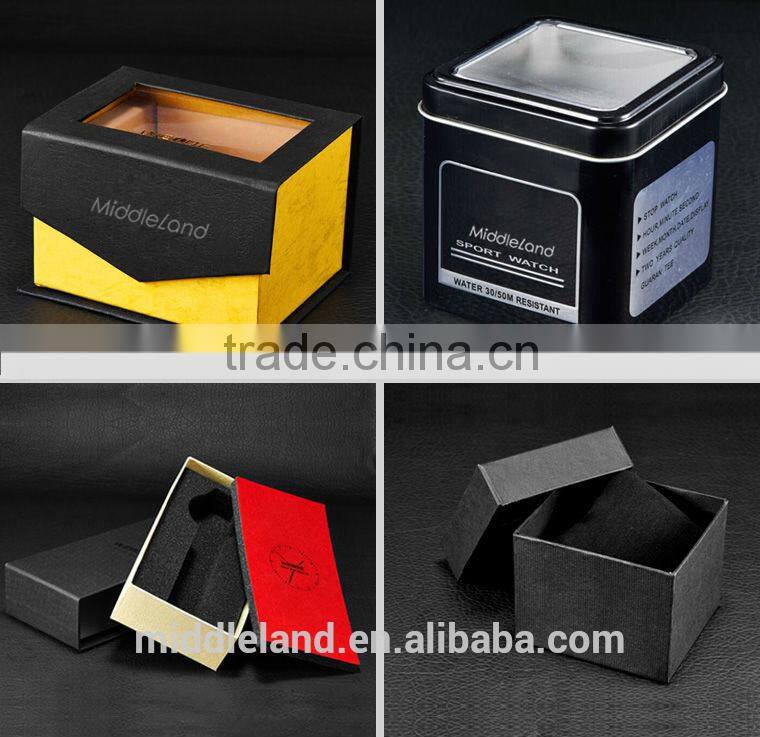 2015 new genuine soft leather watchband MIDDLELAND brand famous original Japan Miyota 2035 quartz movement 1 year guarantee