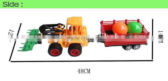 Friction plastic farm trailer truck toy