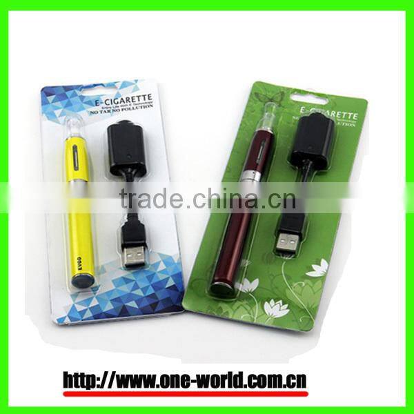hot sale bottom coil evod clearomizer vaporizer blister package usb charger