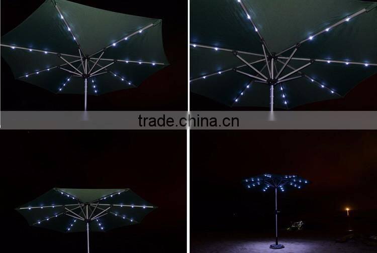 Beach Umbrella Hand Open Personalized Light Led Circular Roman Outdoor Umbrella