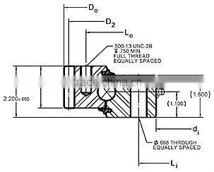 HS6-43E1Z Slewing Bearings (38.75x46.87x2.2in) Kaydon Types turntable bearing Made in China