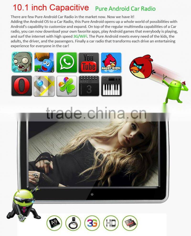 DS-1018AT 10.1inch android 4.4.4 car rear seat headrest touch screen monitor