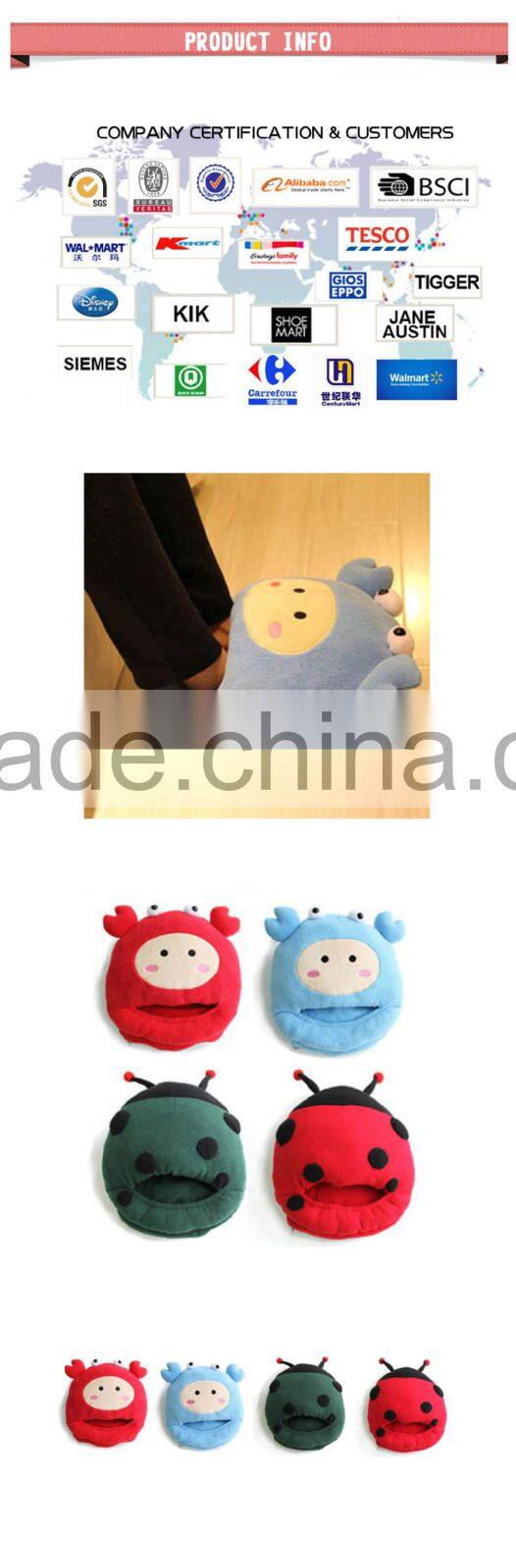 Indoor cartoon electric foot warmer slippers