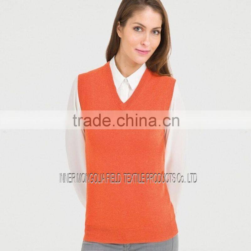 Inner Mongolia Cashmere Vneck Sleeveless Sweater Knitting Pattern
