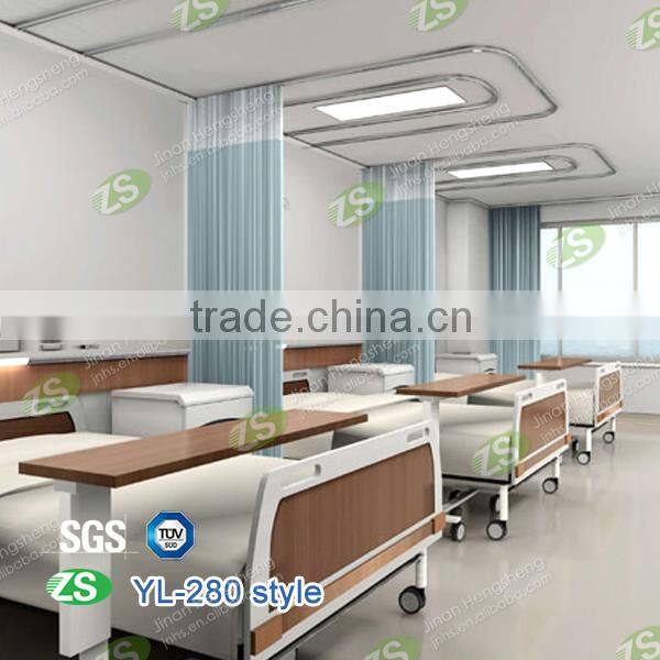Waterproof Polyester Hospital Ward Embroidered Sheer Curtain with Mesh