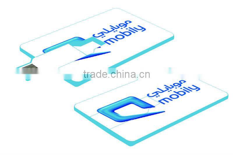 New fashion promotional super thin credit card usb flash drive full capcity 8gb