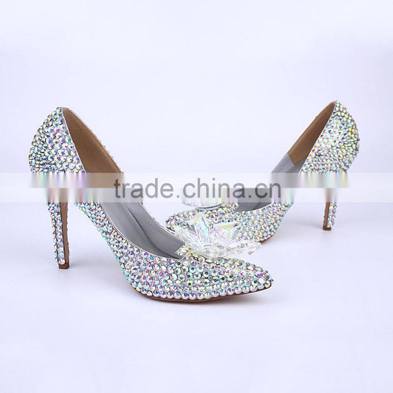 Gorgeous bridal wedding shoes sexy women pumps lady women high heels shoes with strass