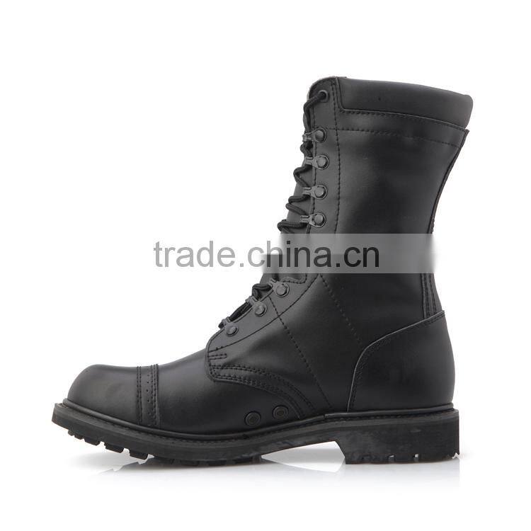 2014 Black leather Speed lace Men military boots