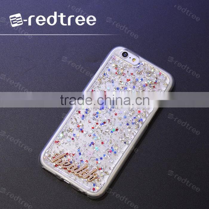 glitter bling star soft tpu DIY fashion case for girls