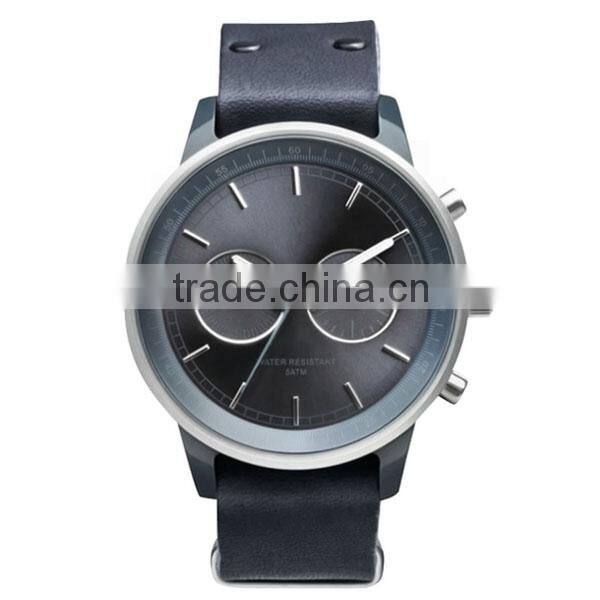 Hot design genuine leather quartz italian design watches