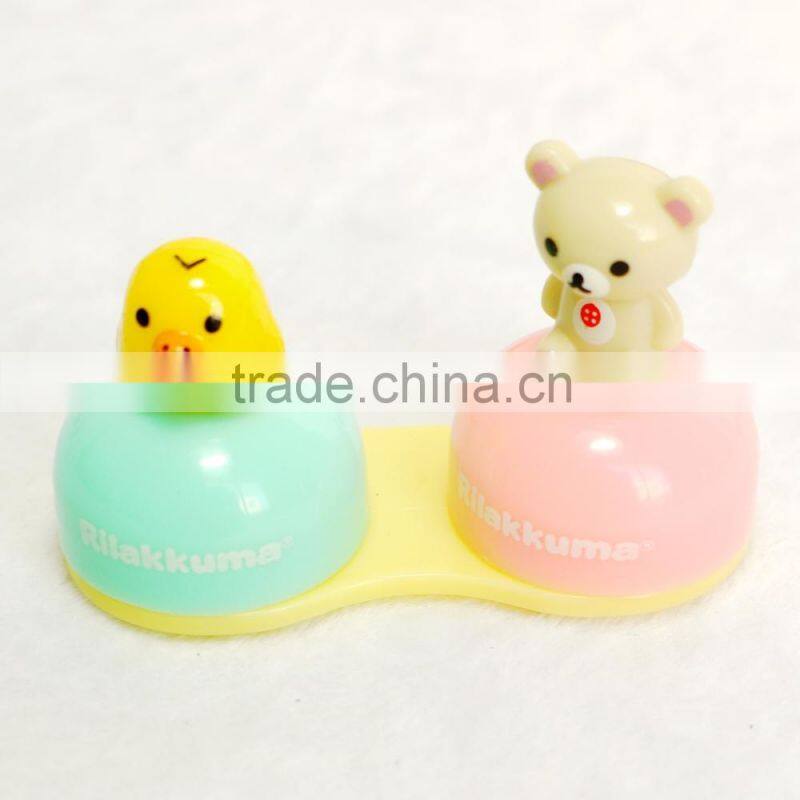 cute little twin stars plastic double box glasses case eyewear case,storage box, display case
