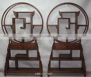 Chinese antique round bookshelf