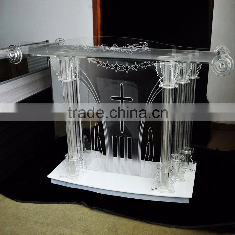GH-4769 factory price modern design clear acrylic church pulpit