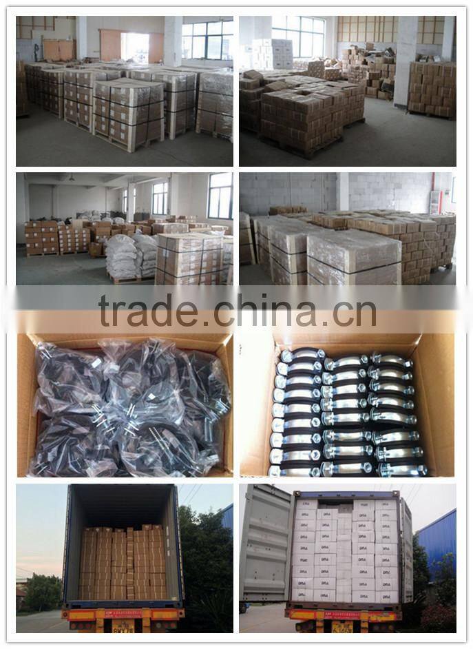 pipe clamp with standard nail and rubber