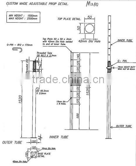 High Quality Low Price Heave/Light Duty painted Adjustable Scaffolding Steel Shoring Prop