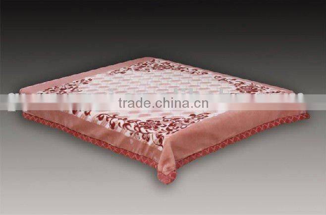 100% ployester printed raschel-knitted special-carving blanket