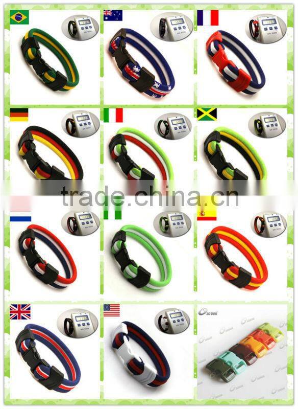 energy fashion national flag bracelet country flags ion balance bracelet