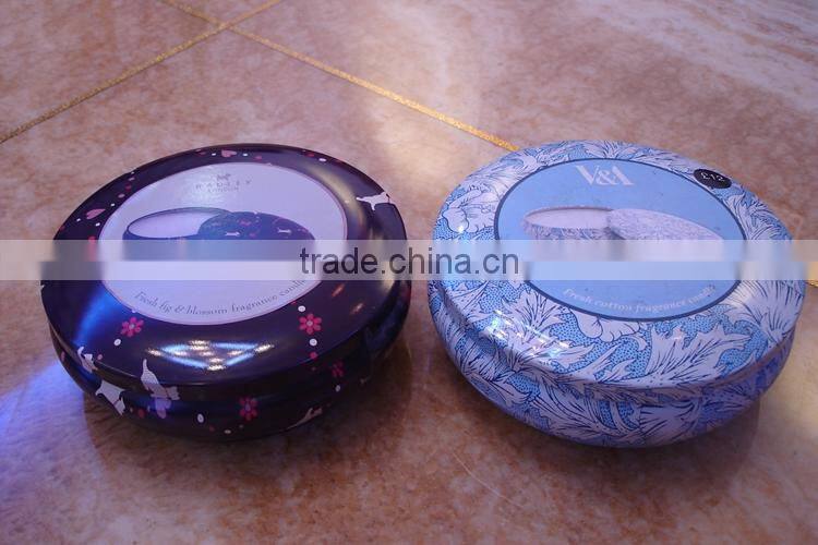 Customized Scented Travel Soy/Paraffin Wax Candle in Tin Box