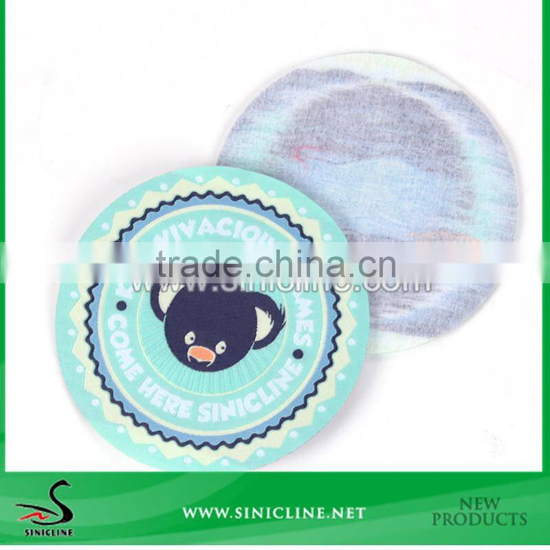 Sinicline custom made round woven patch for children's outfits