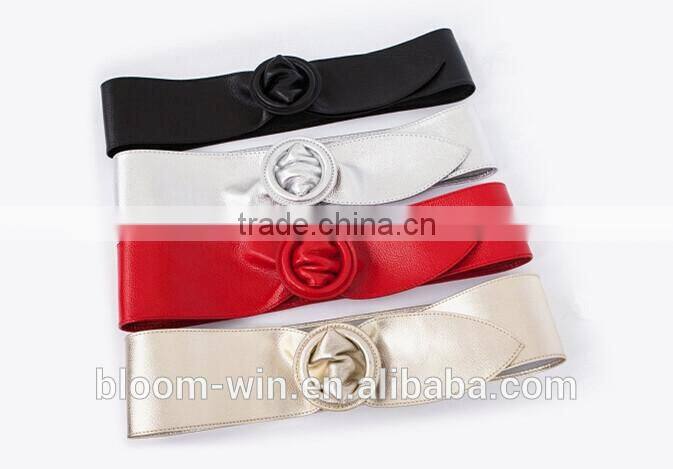 Simple Bowknot belts adjustable buckle belt for women