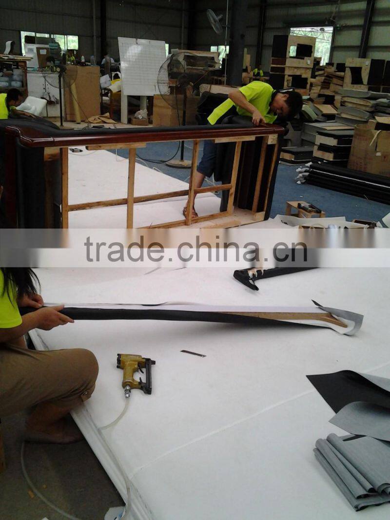 Modern design office sectional genuine leather sofa 1+3 seats OEM factory in China