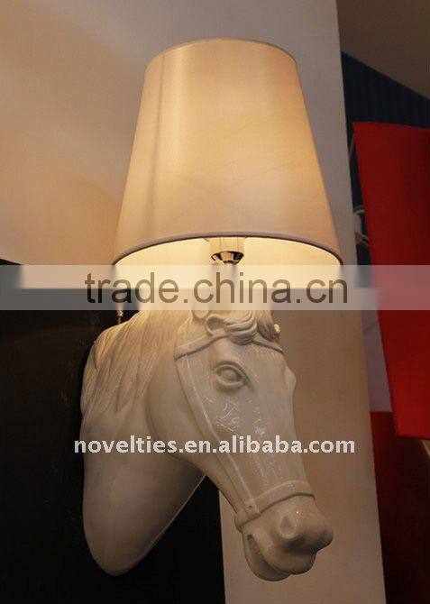 Horse head wall lights bracket lamp for hotel