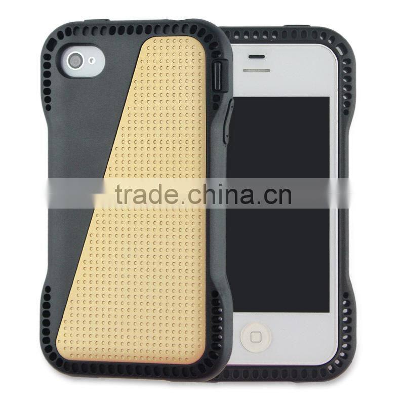 Plastic and TPU combo defender case for iPhone 4 4s